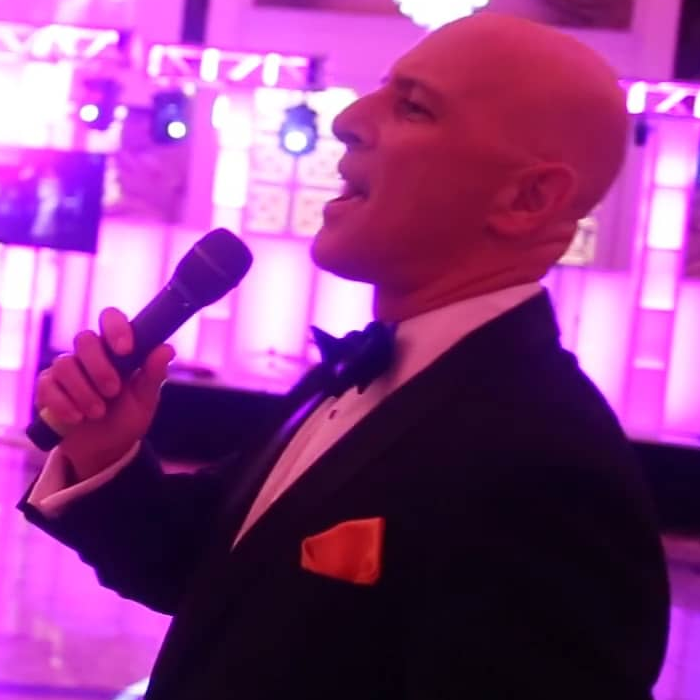 male vocalist performing